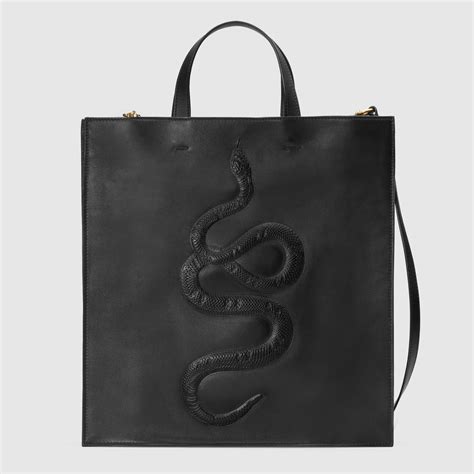 gucci leather tote bags for men|Gucci embossed leather tote bag.